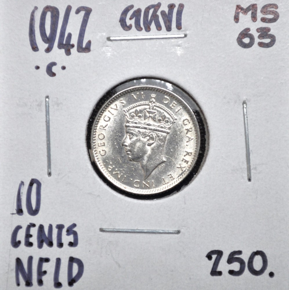 1942-c Newfoundland 10 cents