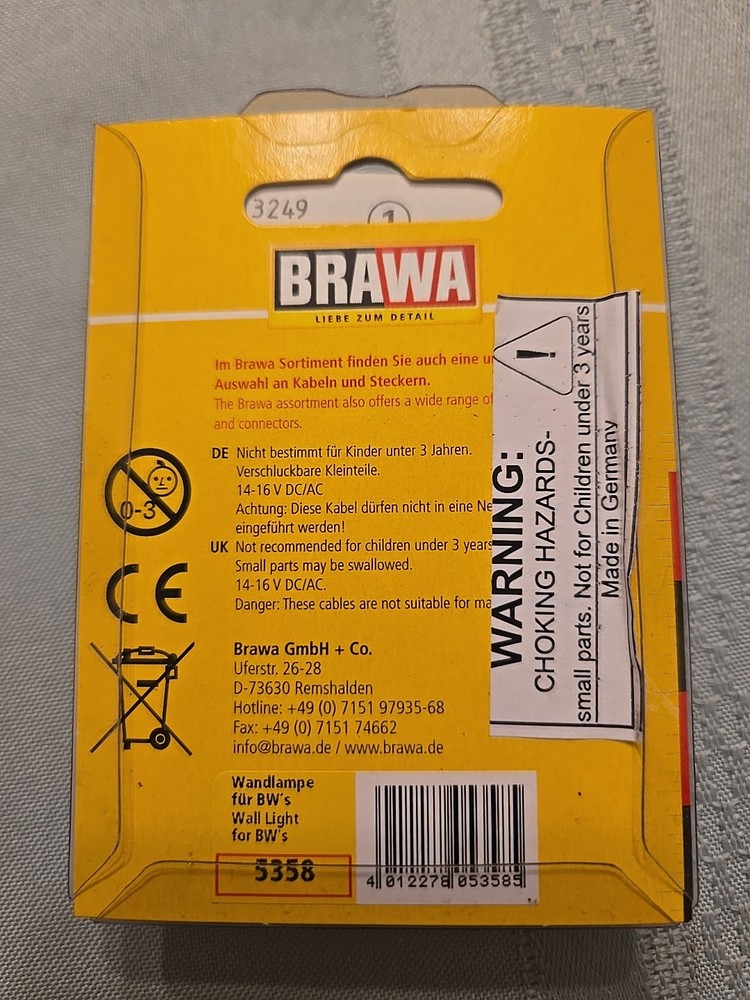 Brawa 5358 HO Wall Mounted Light