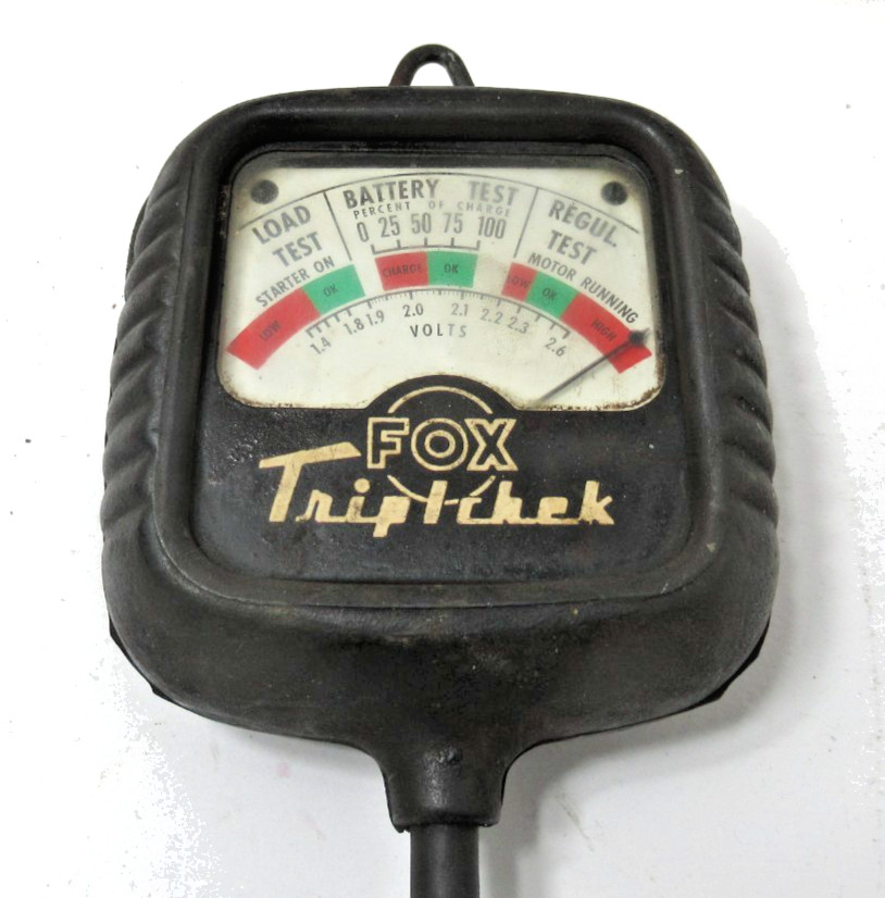 VINTAGE FOX TRIPLCHEK BATTERY TESTER