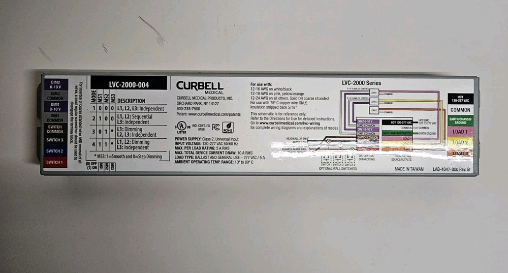 CURBELL LVC-2000-004   LOW VOLTAGE CONTROLLER