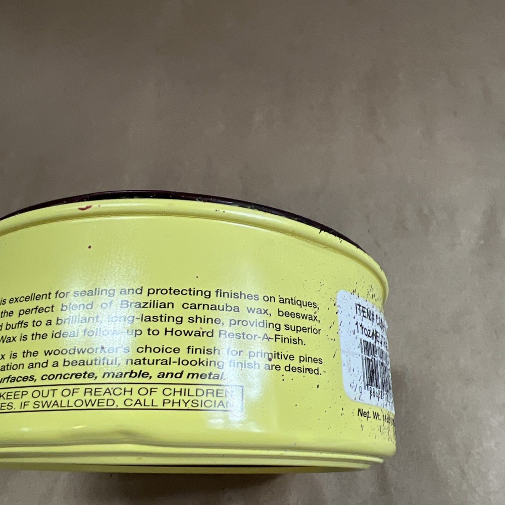 Howard Citrus Shield Premium Paste Wax 11oz Natural Discontinued
