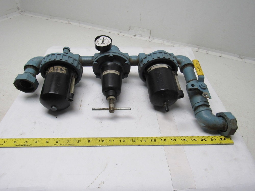 Watts Fluidair 250PSI Max FRL Filter Regulator Lubricator Assembly 1" Pipe