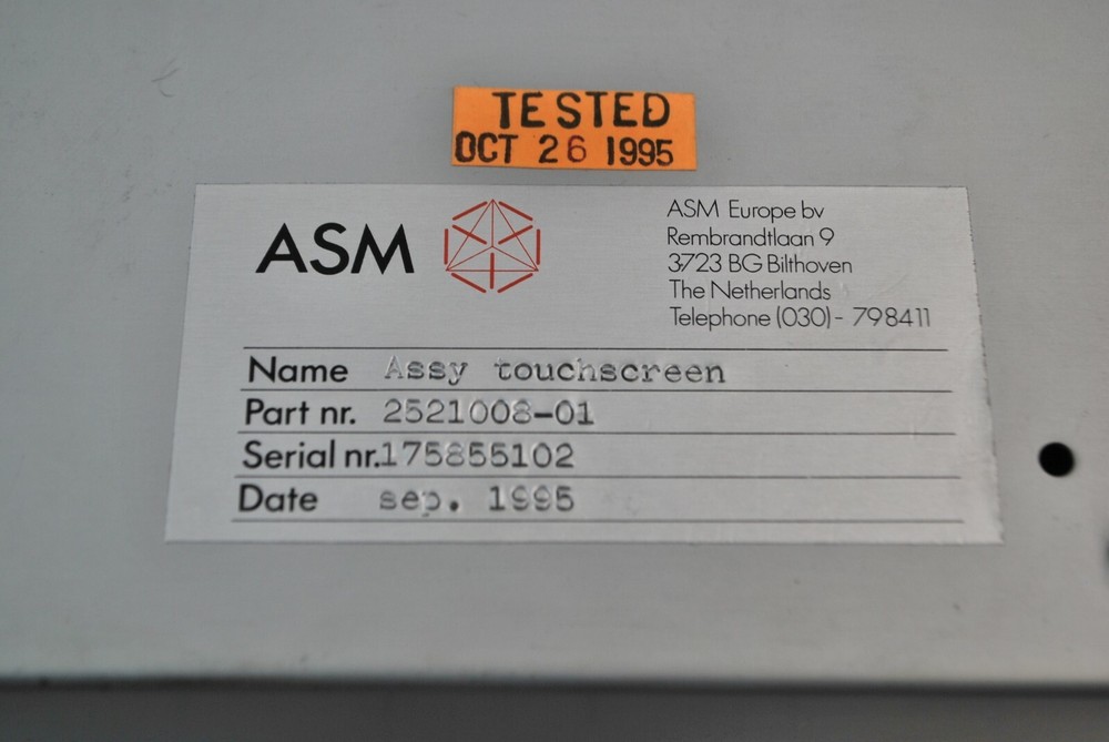 2521008-01 / ASSY TOUCHSCREEN / ASM AMERICA INC