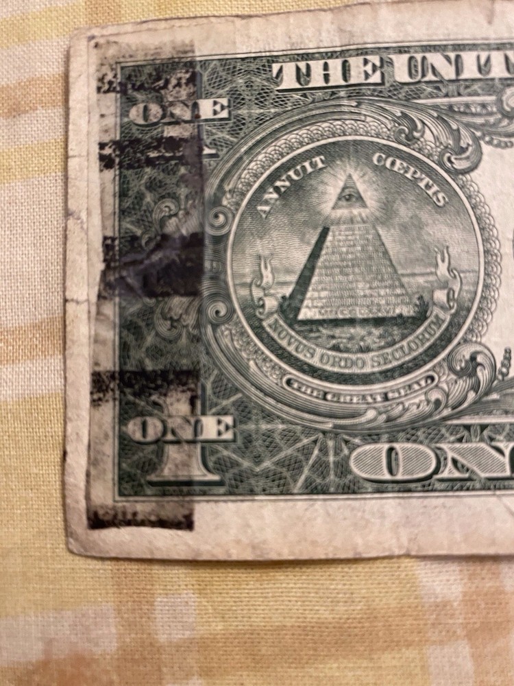 Odd Stamping On 1 Dollar Bill - Unusual