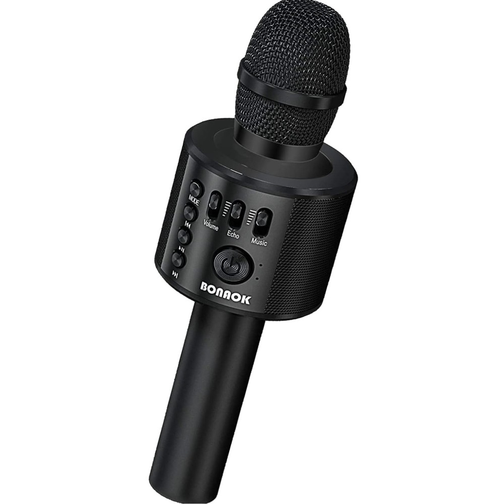 Wireless Karaoke Microphone with Custom Volume Control & SD Card Support