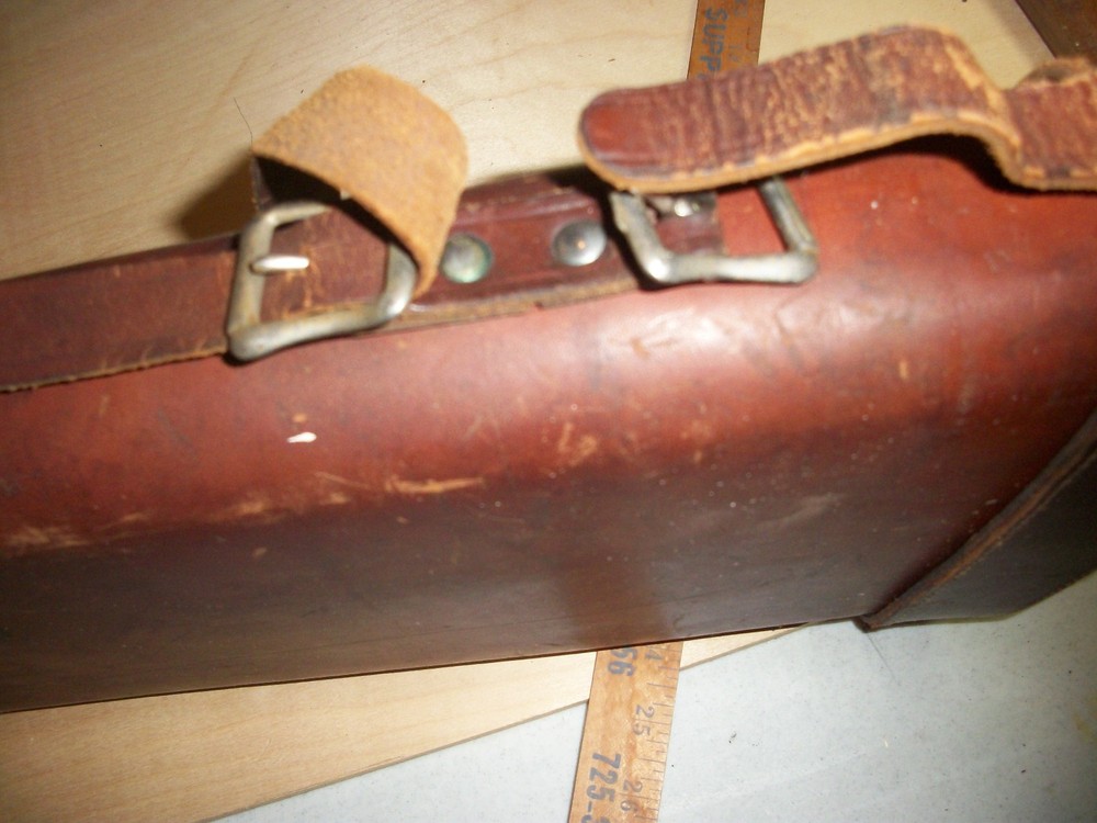 leg o mutton gun case / 30" for double barrel brown leather