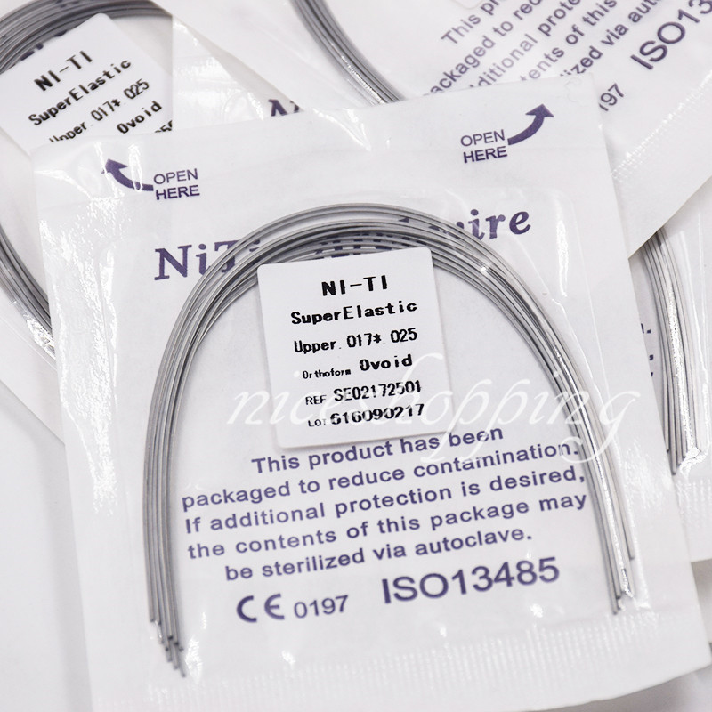 1 Pack Dental NITI Super Elastic Rectangular Arch Wires Ovoid/Natural/Square