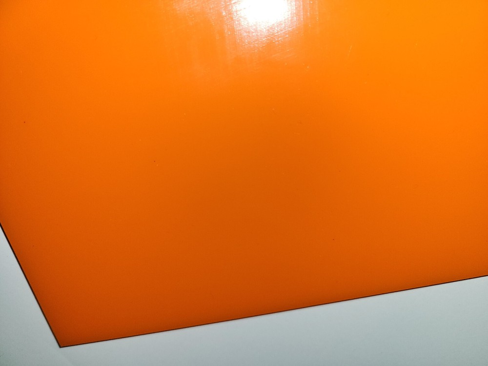 1/8" x 6" X 6" URETHANE / POLYURETHANE 80 A ORANGE SHEET