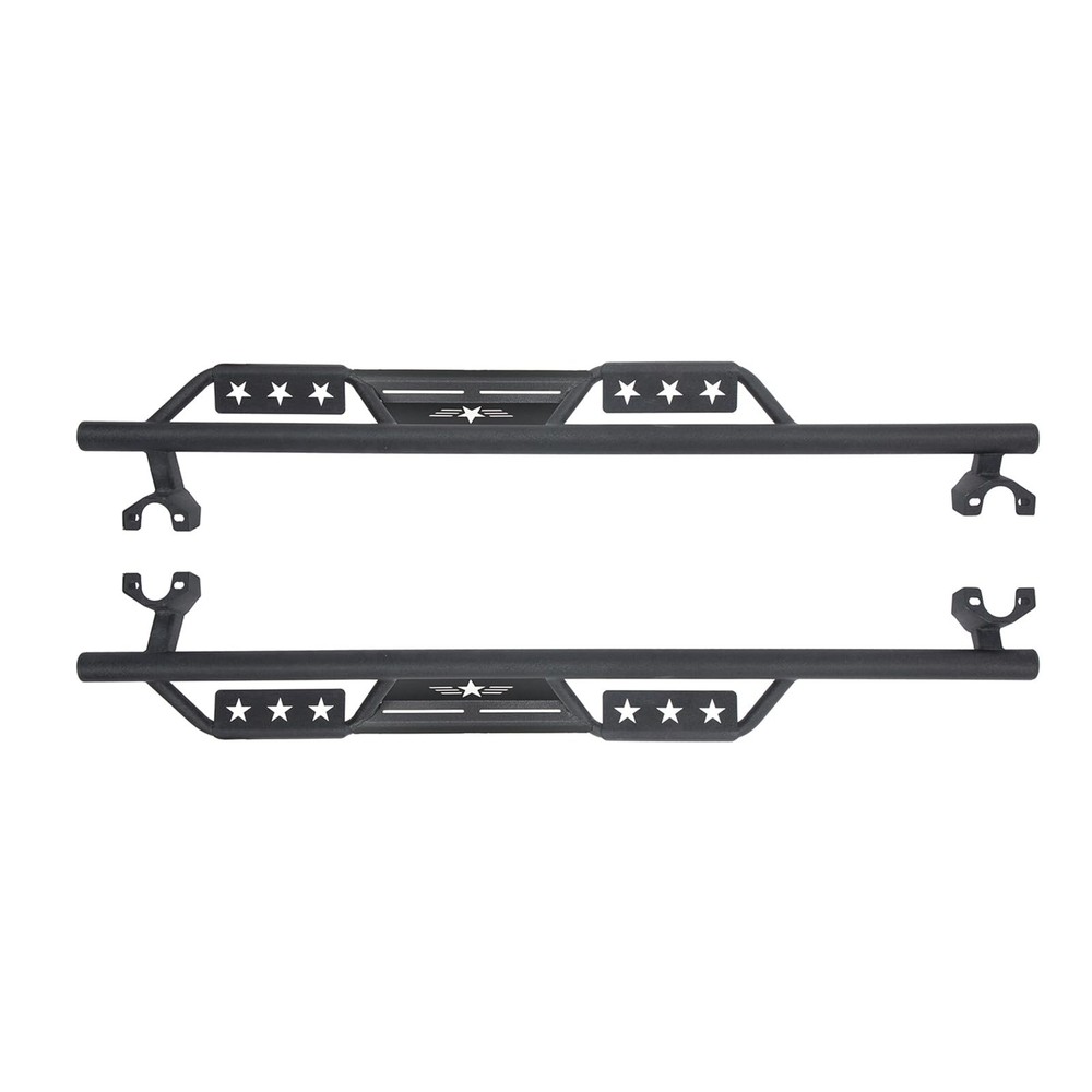 JKU Unlimited Side Steps Nerf Bar Running Board Solid Steel Compatible with Jeep