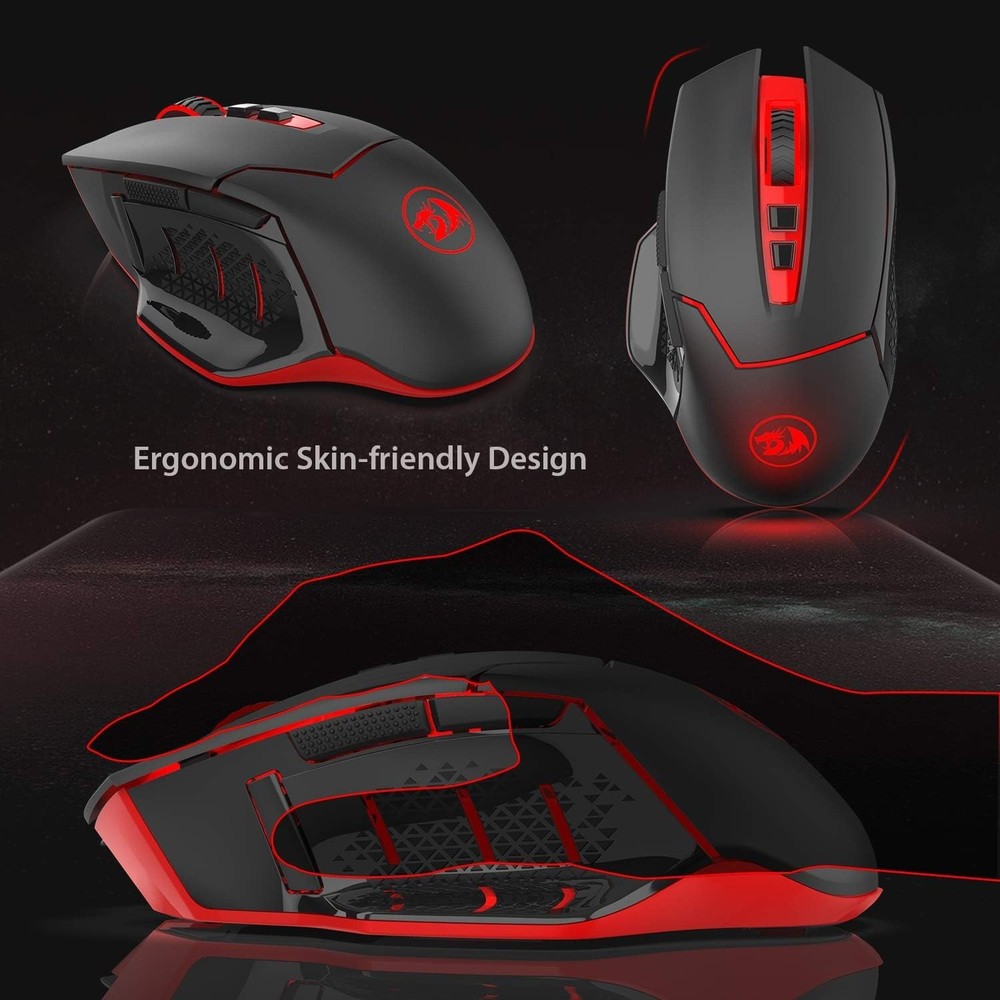 Advanced Ergonomic Wireless Gaming Mouse - Fast Response, 2400 DPI, USB Receiver