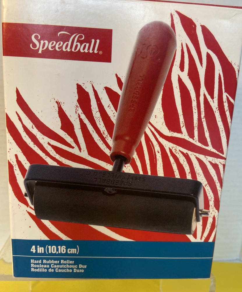 Speedball Hard Rubber Roller Brayer 4" Wide NEW
