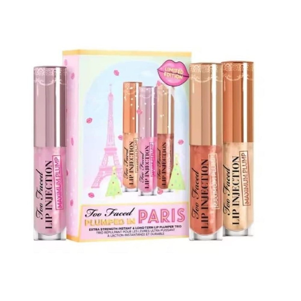 Too Faced, Set, Lipgloss Plumped in Paris, 3pc
