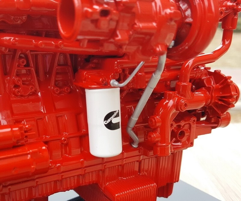 1:10 Cummins M15 Engine Transmission Construct Machine Equipment Diecast Model