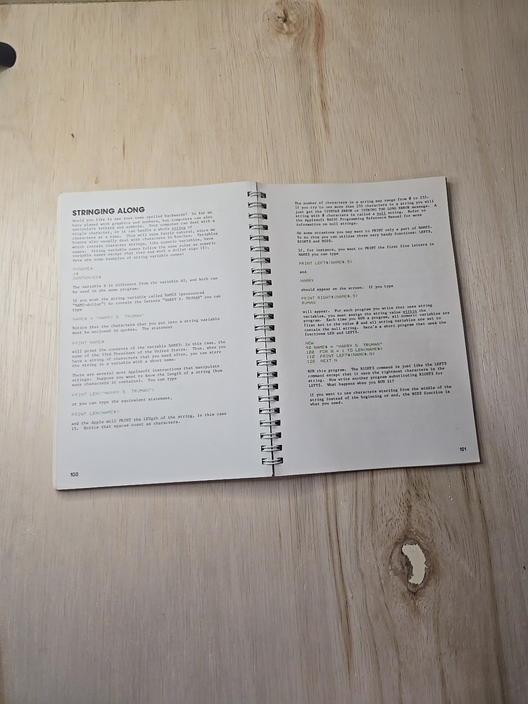 Vintage The Applesoft Tutorial Book