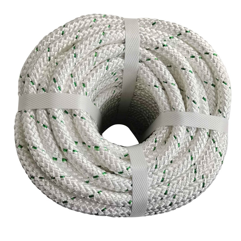 1544Lbs 3/8" × 100' Breaking Strength Double Braid Polyester Rope Bull Rope