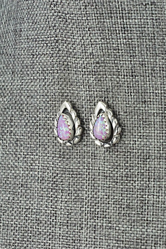 Opalite & Sterling Silver Earrings - Angeline Platero