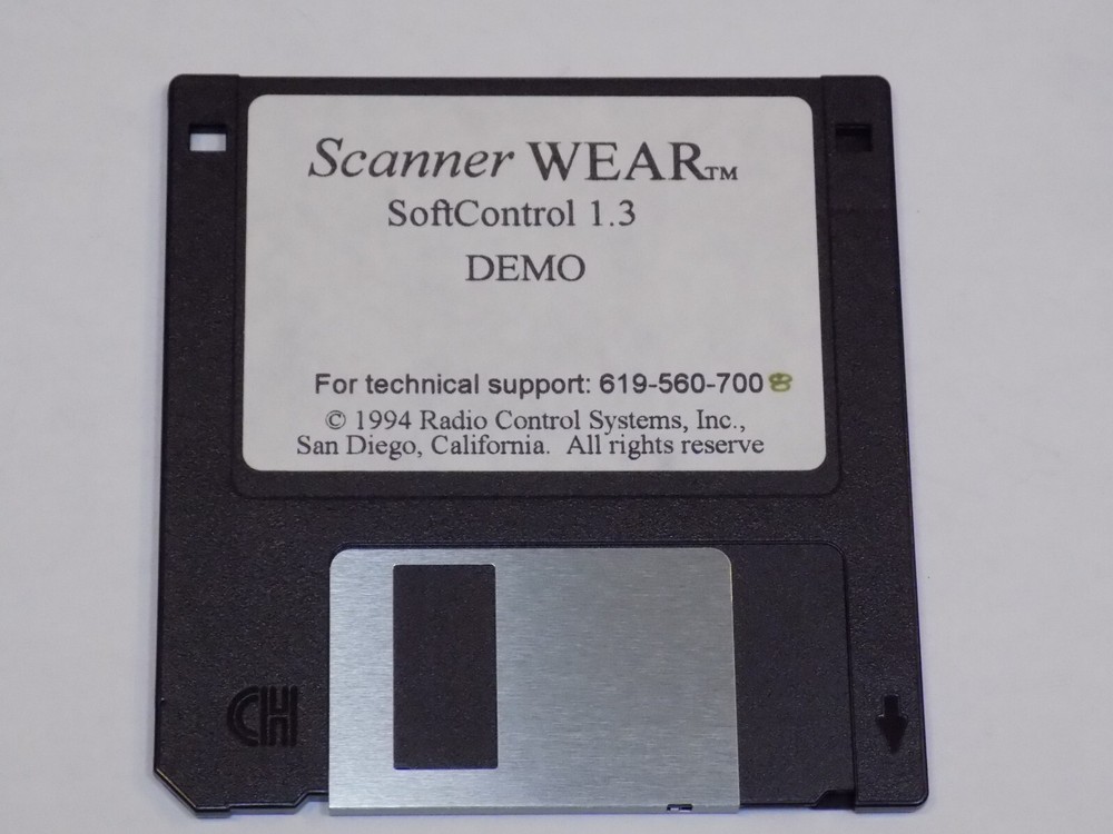 Scanner Wear SoftControl 1.3 Demo Software Vintage  3.5 Disk Windows PC Computer