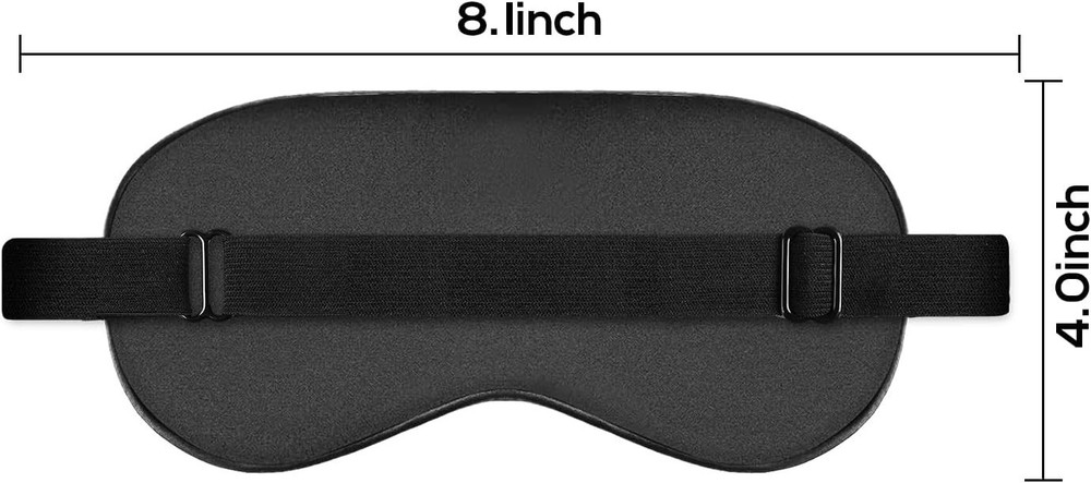 Luxurious Silk Sleep Mask - Adjustable & Lightweight for Restful Naps - Black