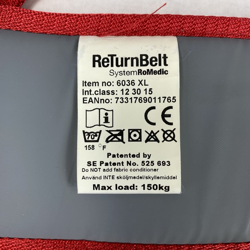 System Romedic Return Belt Lift Aid Size 6036 Extra Large