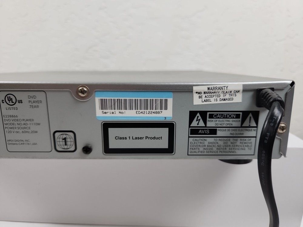 Apex AD-1110W DVD Player