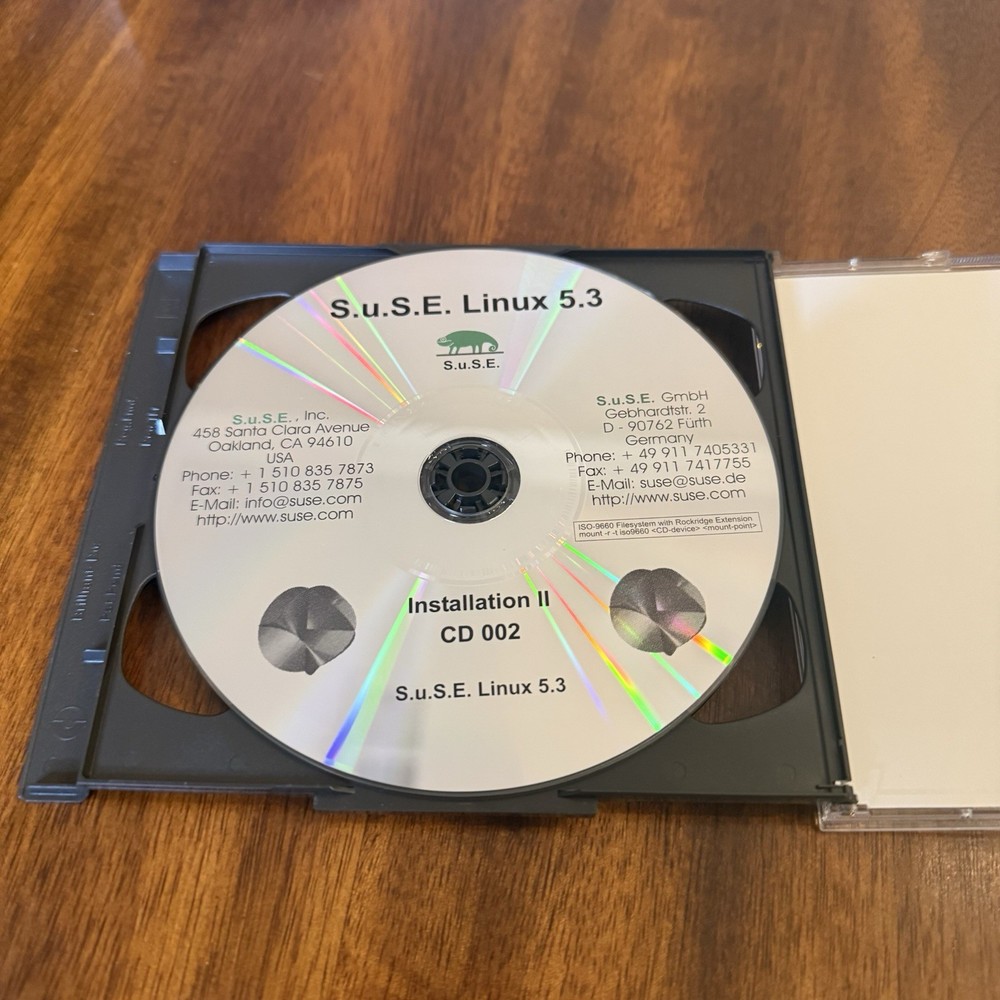 Suse Linux 5.3 July 1998 (CD-ROM, 2001) Big Box Vintage Software