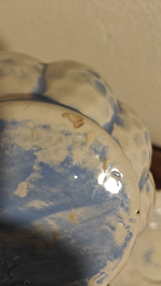 Vintage ceramic Blue And White Pitcher And Basin