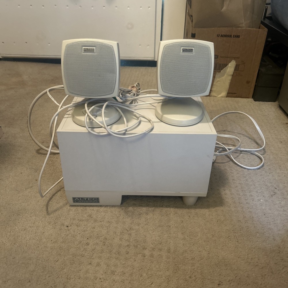 Altec Lansing ACS33 Computer Speaker System Tested Fully Functioning Vintage