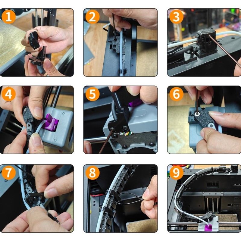 Bridge Cable Chain For AD 5M 3D Printer Durability Noise Reducing