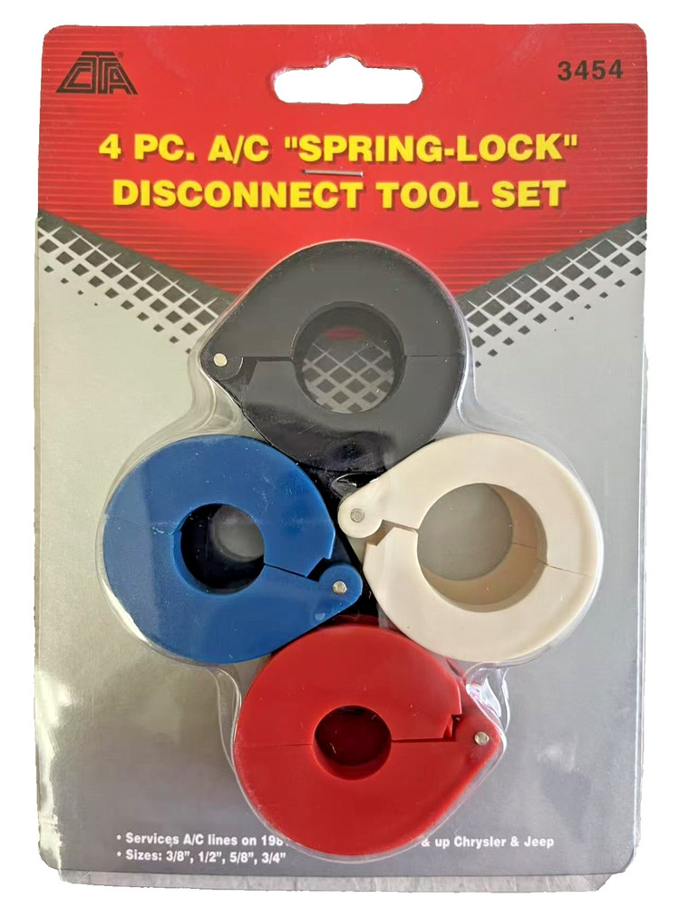 4 PC  A/C SPRING LOCK COUPLING DISCONNECT TOOL SET