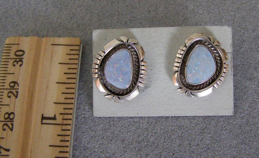 Wigwam Traders Opal Stone Post Earrings: #K1213