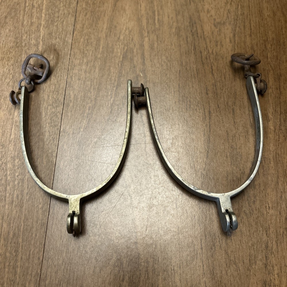 Vintage Super 2 Riding Spurs- Solid Nickel Silver - Preowned Used Condition