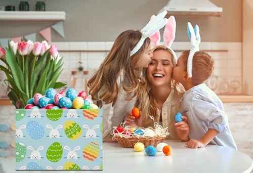Rectangle Easter Gift Basket Empty with Handles for Easter Rabbit Basket