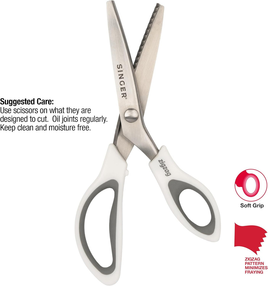 9" Pinking Shears - Zig Zag Scissors for Fabric