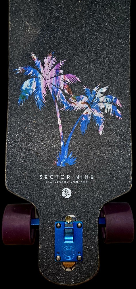 Sector 9 Longboard Drop Through Tropics 40"x9.75" Palm Trees Pattern