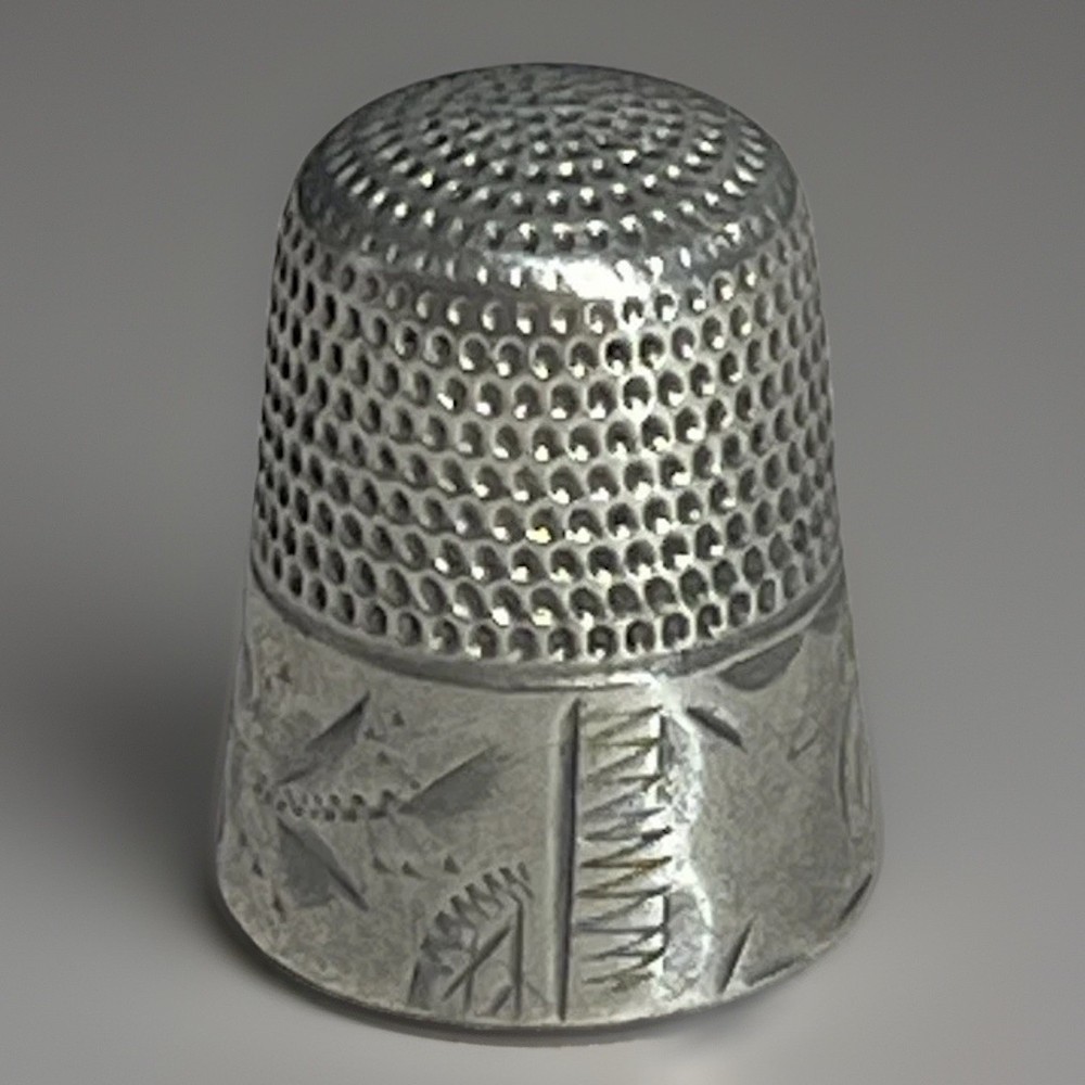 Simons Bros Sterling Silver 925 Scroll Band Thimble Vtg