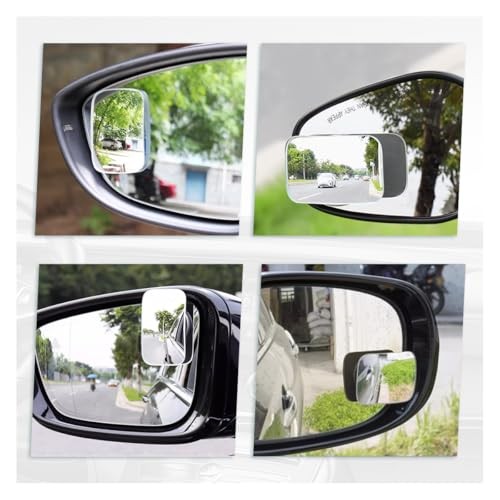 Rectangle Blind Spot Car Mirror, 2.5" HD Glass Wide Angle Convex Rectangular