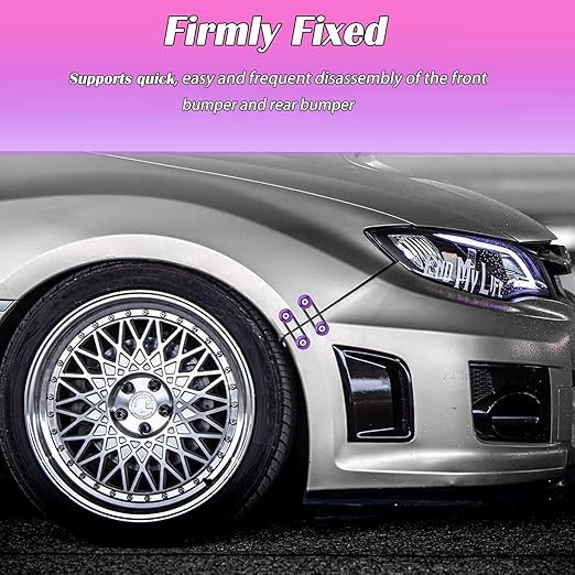 Bumper Quick Release Kit, 14pcs Quick Release Front Rear Bumper Color: Purple