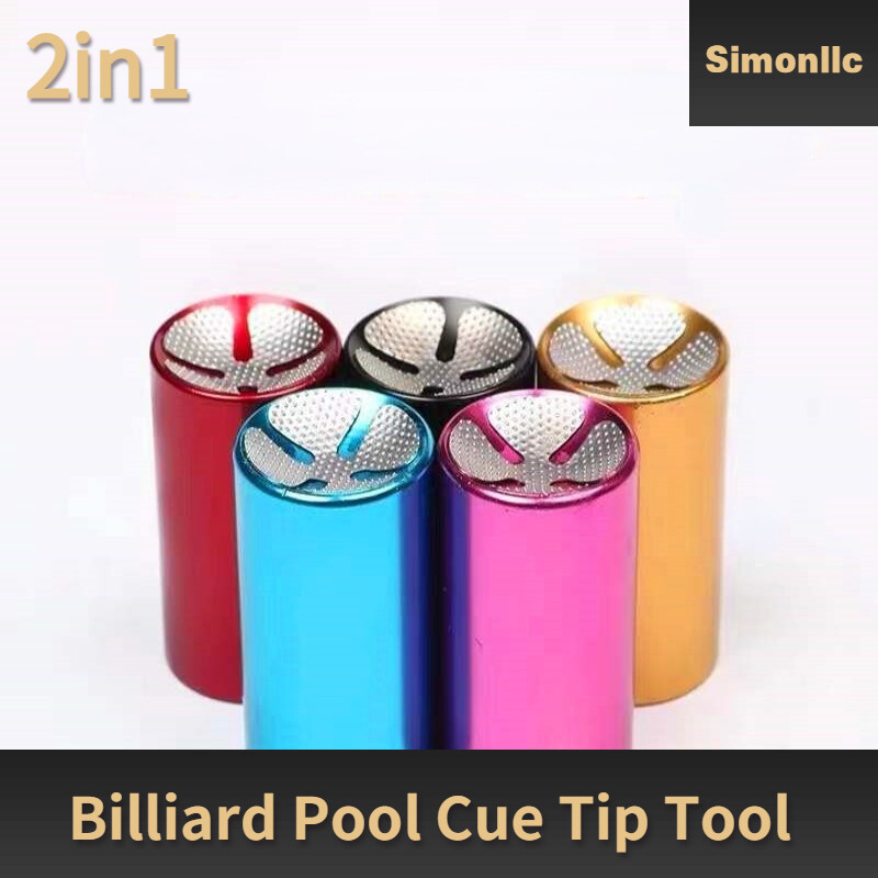 2in1 Billiard Pool Cue Tip Tool (Scuffer/Shaper/Aerator) Random Color