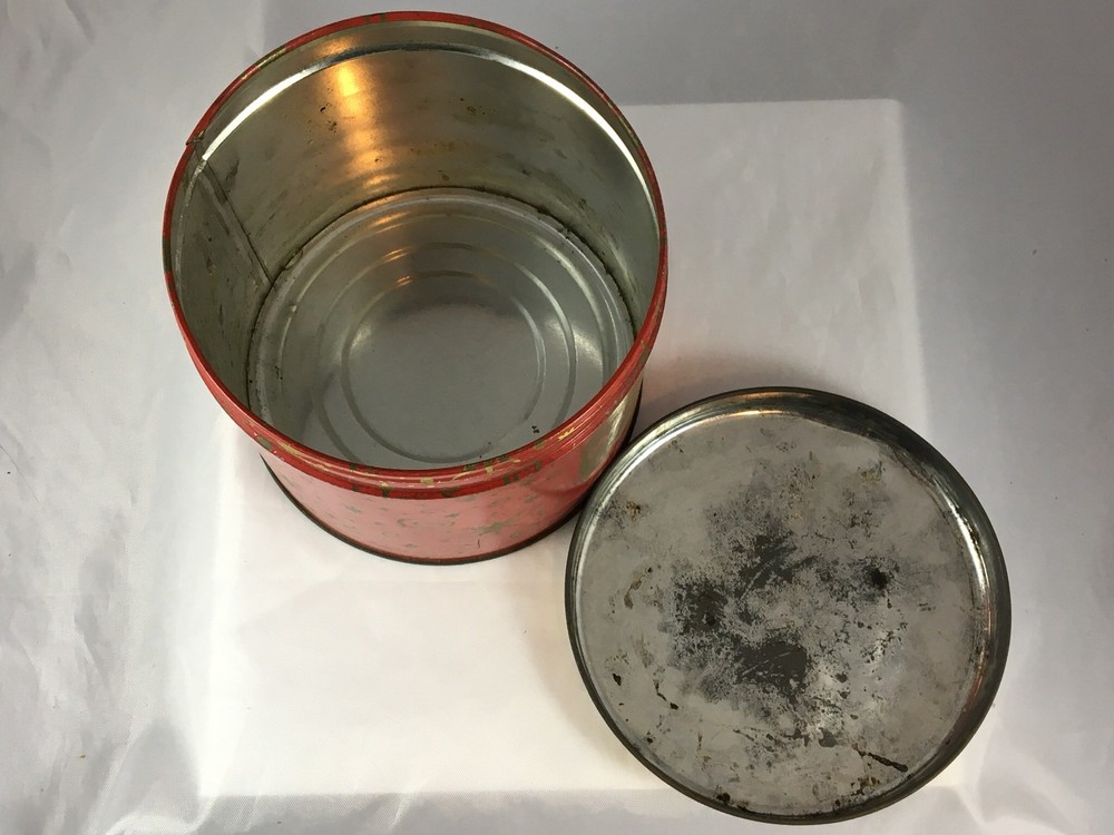 1930 Peerless Confections Chicago Old Hard Candy Gift Tin Litho Round Container