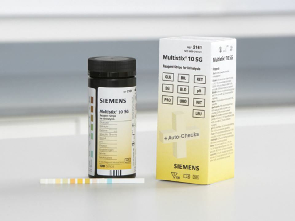 Siemens Multistix 10 SG Urine Reagent Test Strips (x100)