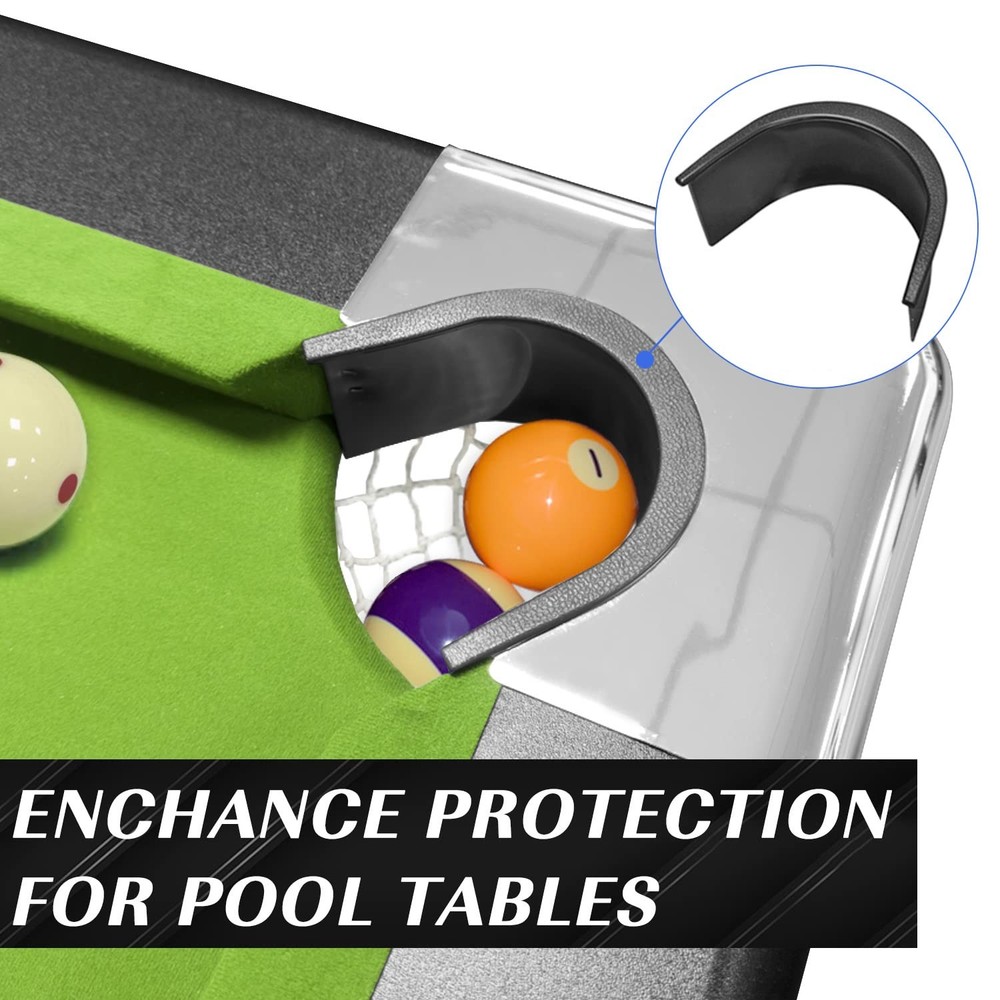 MoyanSuper Pool Table Pocket Liners 6 Pc 6 Pc, Black