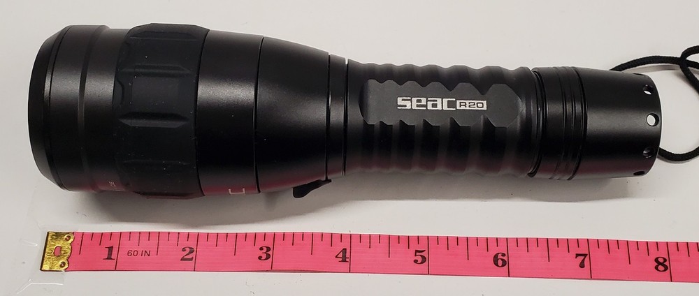 SEAC R20 Rechargeable Dive Light Adjustable Beam Underwater Torch *READ*