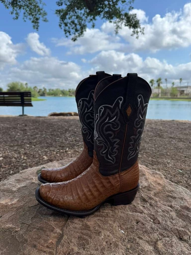 Genuine Crocodile Leather Cowboy Boots – Handmade