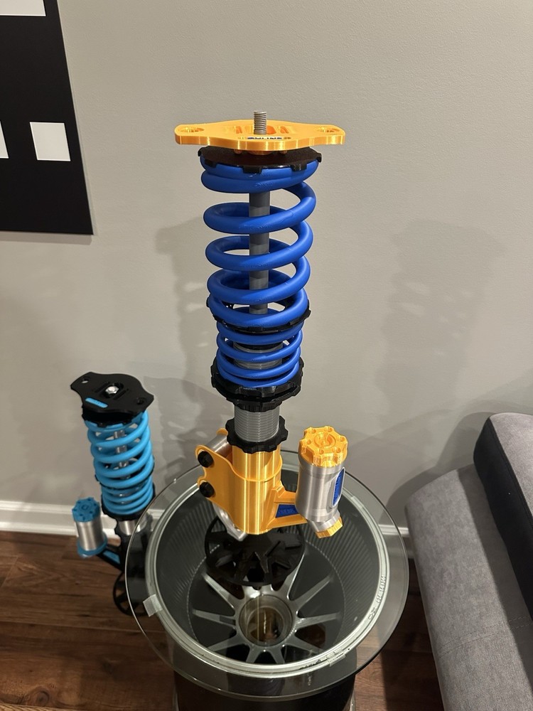 coilover detailed desk lamp 3d print , dimmable , usb port