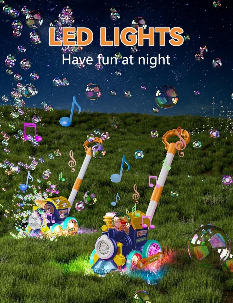 Bubble Machine,Bubble Blower Maker,Bubble Lawn Mower for Toddlers,Bubble Music T