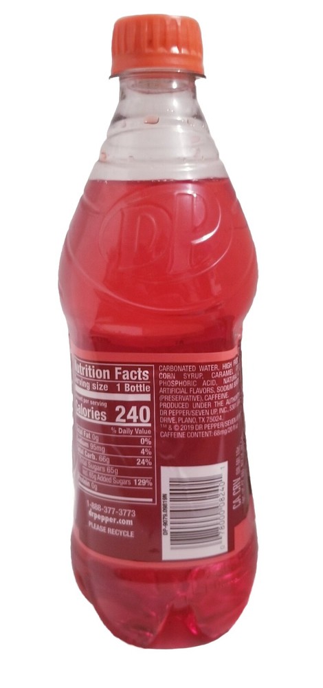 Dr. Pepper Bottle With BIG RED INSTEAD! 20oz CLOSED Expired