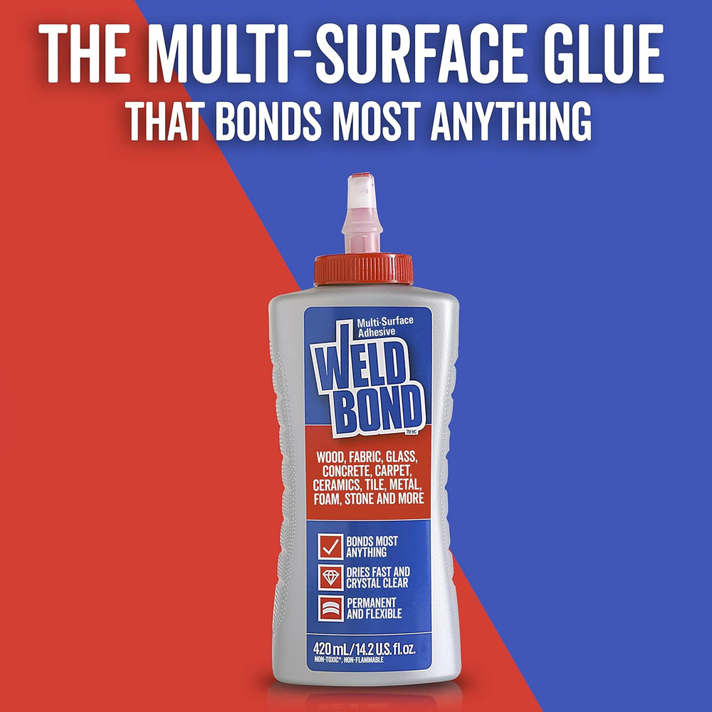 Weldbond Multi-Surface Strong Glue – Fast Drying Glue for Wood, Tile, Ceramic, P