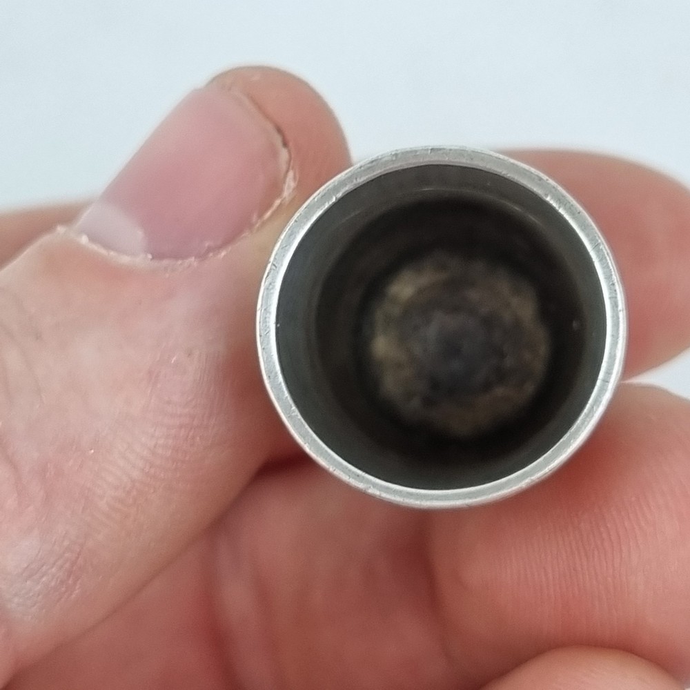 Vintage Solid Silver Thimble Worn Hallmarks Platnauer Brothers?