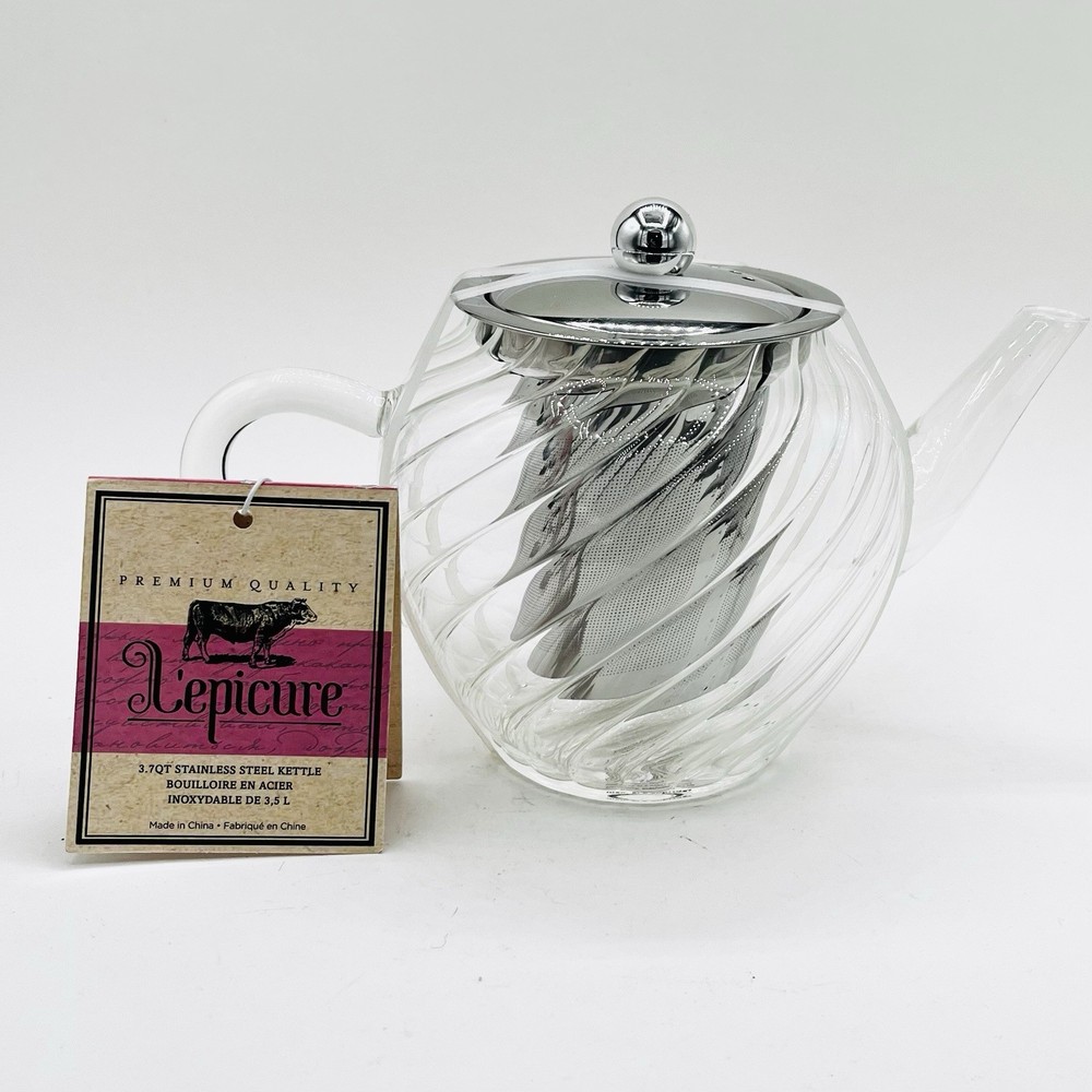 NEW LEPICURE PREMIUM QUALITY 500 ML BOROSILICATE GLASS POT + INFUSER  AUTHENTIC