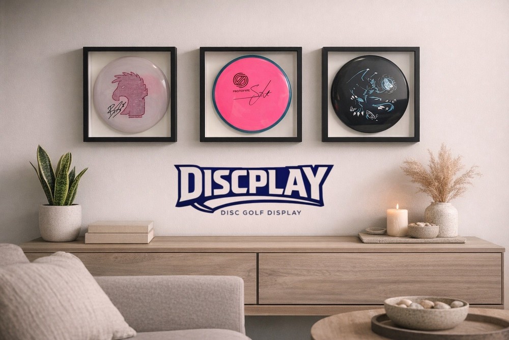 Discplay Disc Golf Disc Display Case Modular Wall Mount Frame for Discs